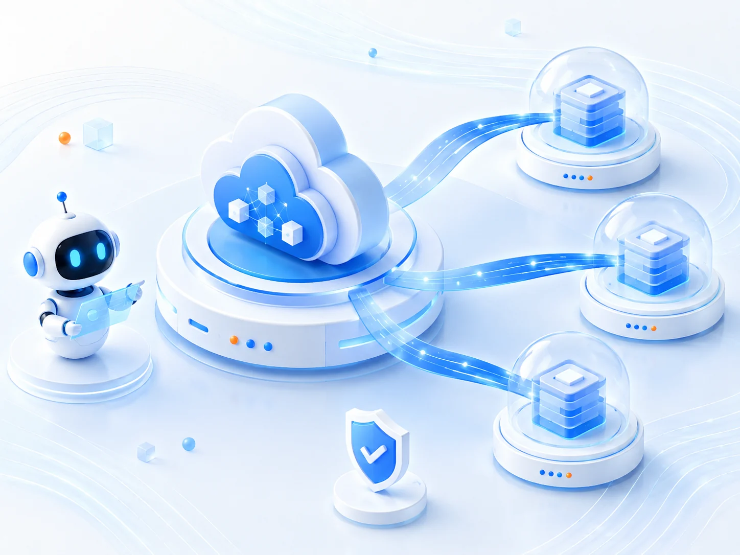 A cloud control hub distributing jobs to isolated runtime spaces